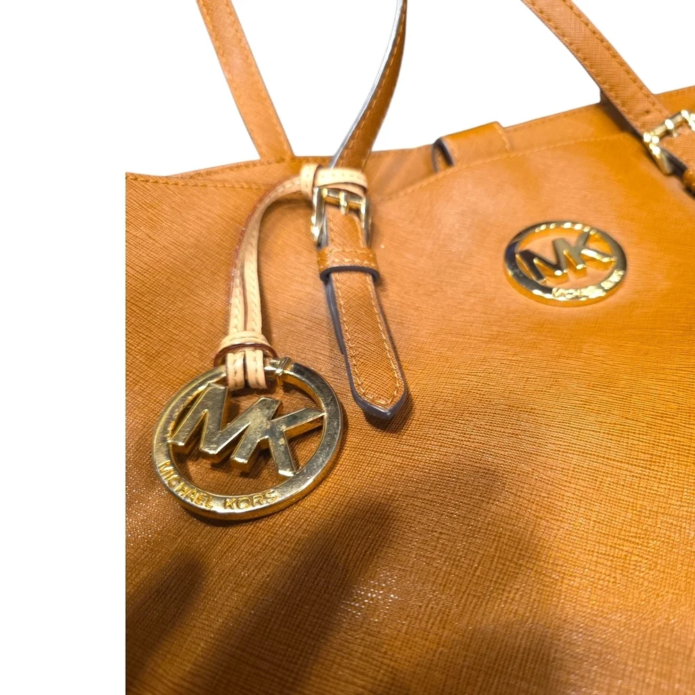 Michael Kors Tan Leather Tote Bag - Picture 5 of 14